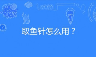 取鱼针正确使用方法 取鱼针正确使用方法图片
