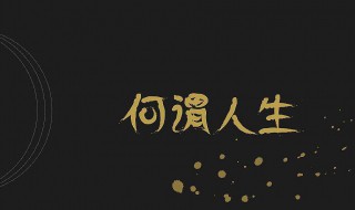 何为人生用一句话概括（何为人生用一句话概括一下）