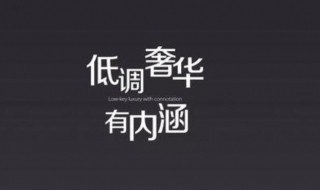 低调奢华有内涵下一句 大气上档次低调奢华有内涵下一句