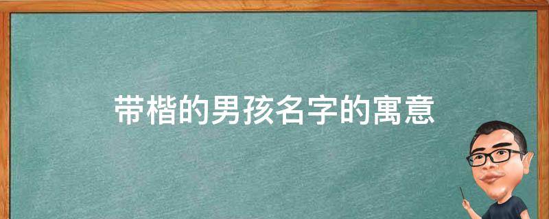 带楷的男孩名字的寓意 带楷字的男孩名字寓意