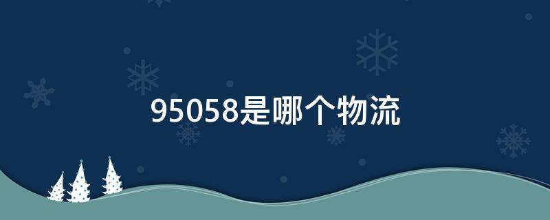 95058是哪个物流（壹米物流查询）