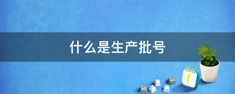 什么是生产批号（什么是生产批号?和生产日期有什么区别?）