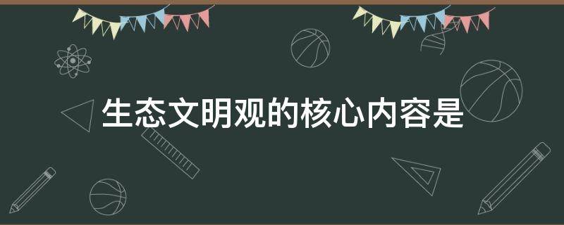 生态文明观的核心内容是（生态文明观的核心内容是(  A）