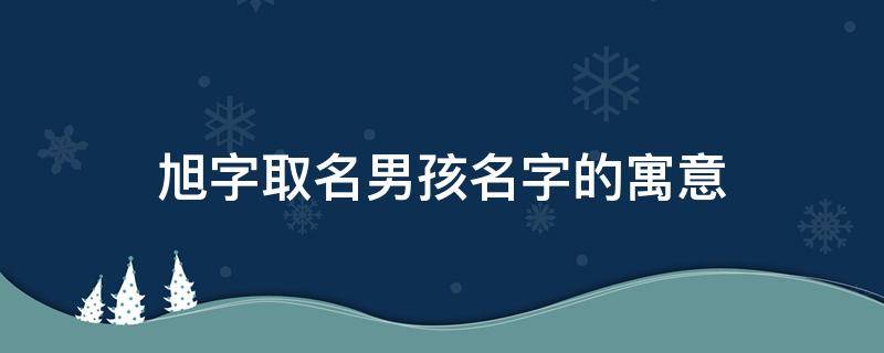 旭字取名男孩名字的寓意 旭字取名男孩名字的寓意和含义
