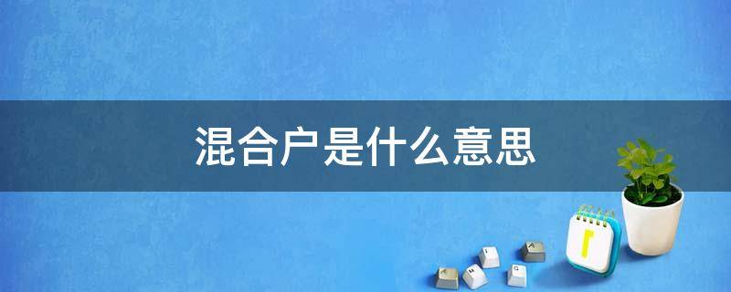 混合户是什么意思 混合户口的认定
